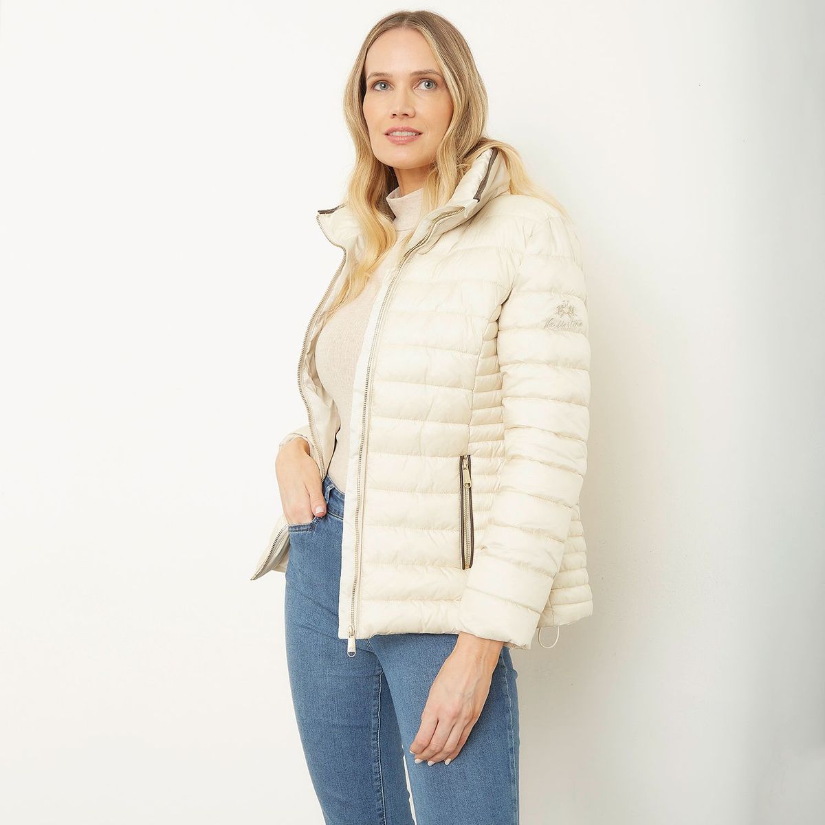 LA MARTINA - Chaqueta acolchada con capota plegable Mujer La Martina