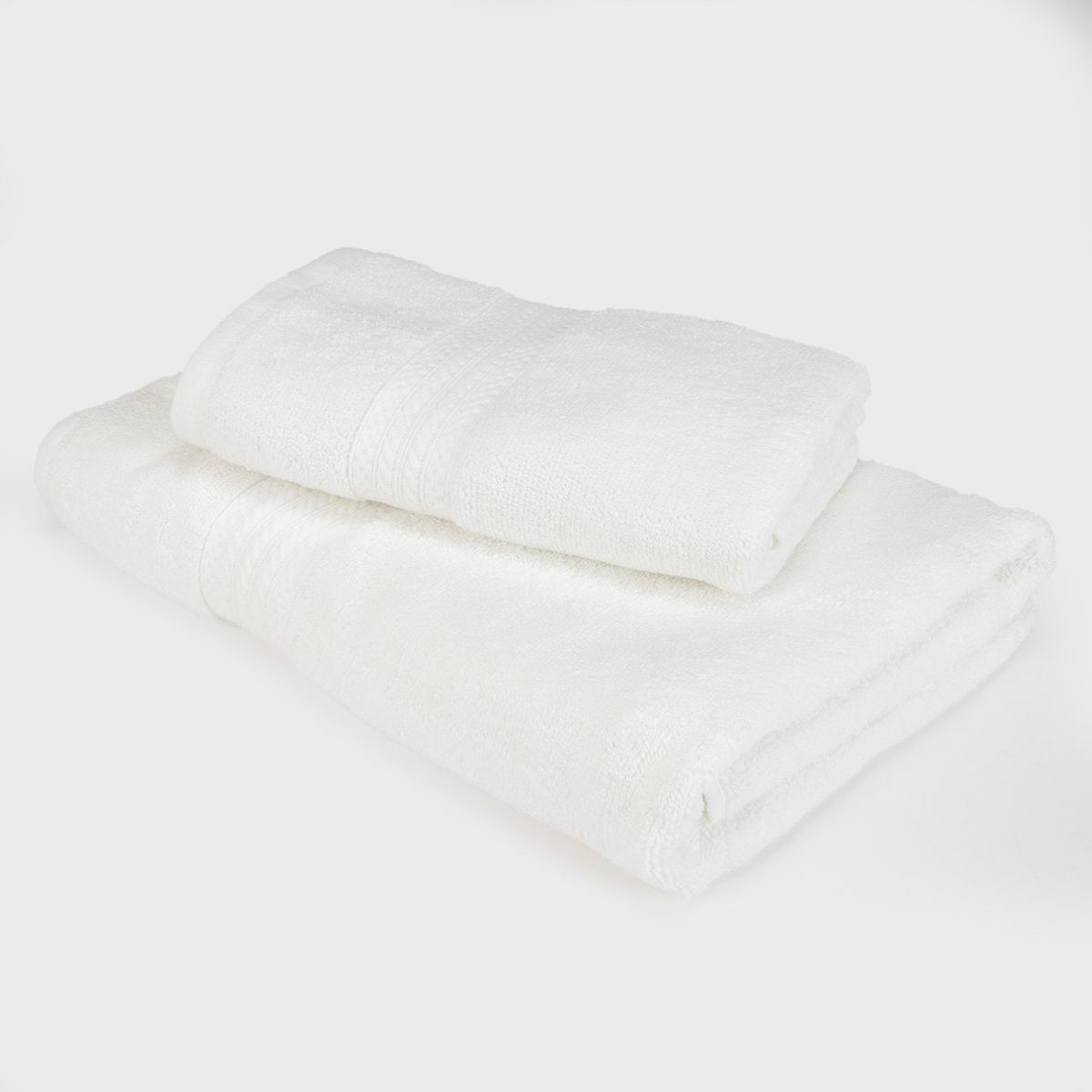 FATELARES - Set x2 Toallas Mano/Baño Lisas 450gr