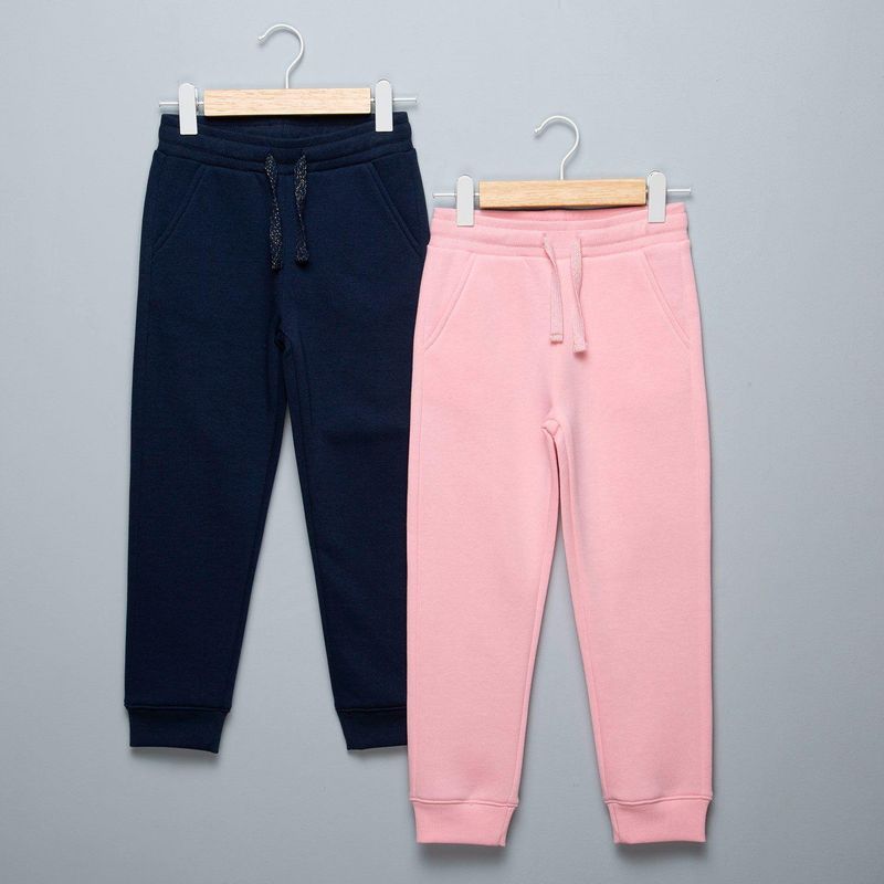 YAMP - Pantalón Niña Pack de 2 unidades Cintura elásticada Jogger Algodón Yamp