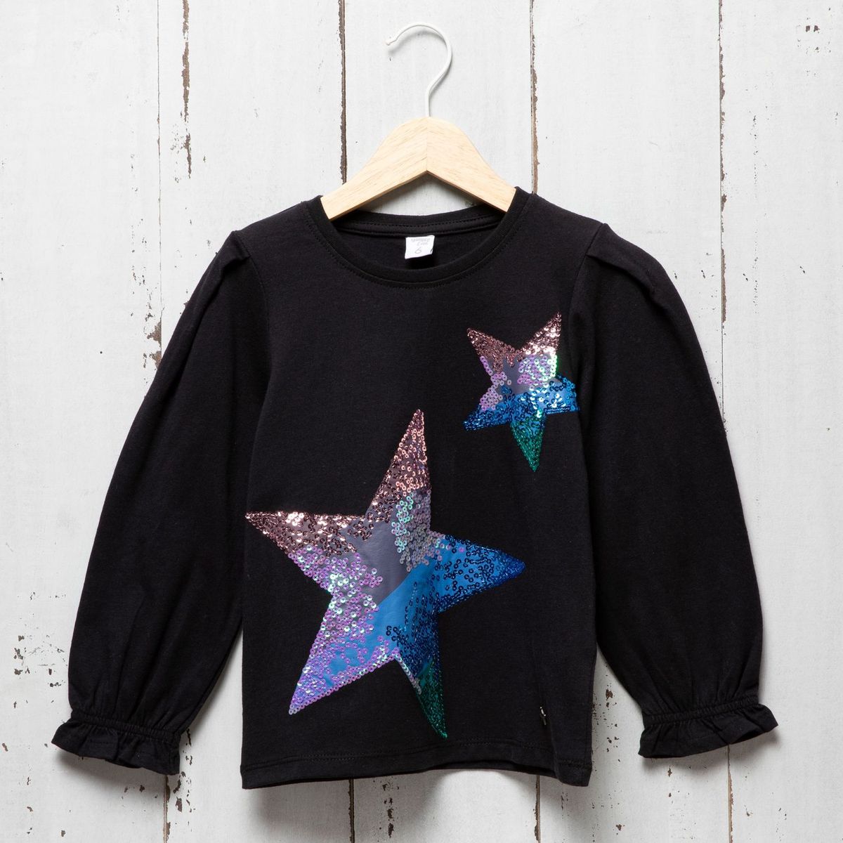 YAMP - Camiseta Niña Con aplique Manga larga Algodón Yamp