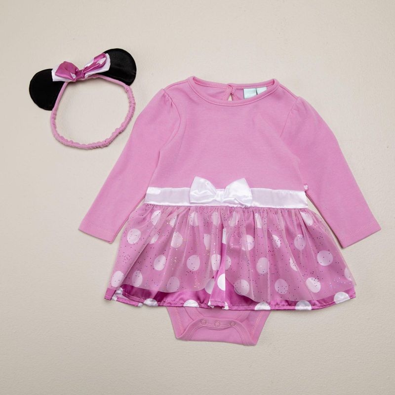 MINNIE - Body Bebé niña con Puntos Manga Larga y en Algodón Minnie