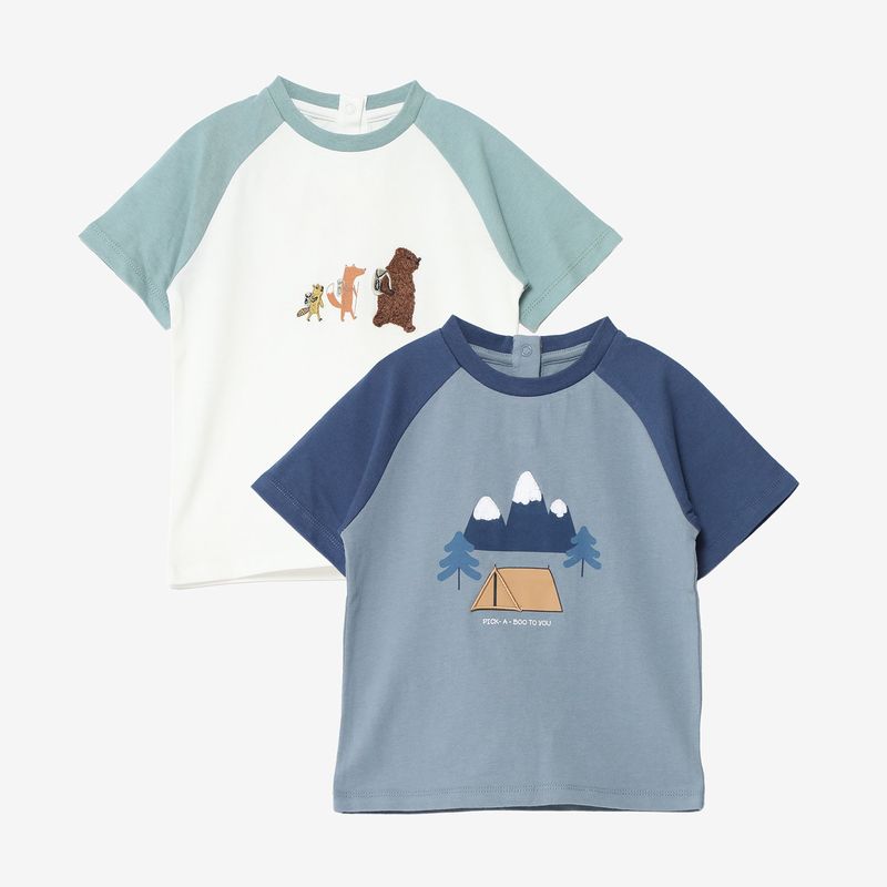 YAMP - Camiseta Bebé niño Pack de 2 unidades Manga corta Yamp 