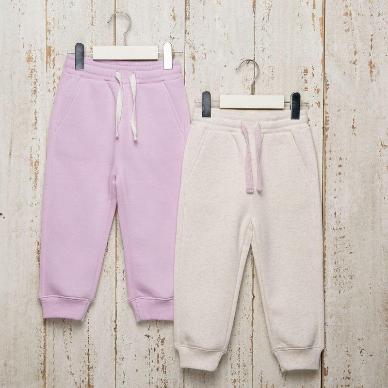 YAMP - Pantalón Bebé niña Pack de 2 unidades Cintura elásticada Jogger Yamp