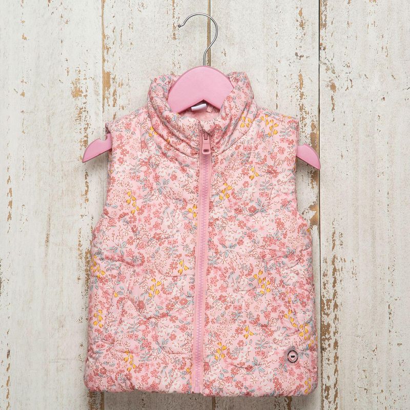 YAMP - Chaleco Bebé niña con Flores Con cuello Yamp