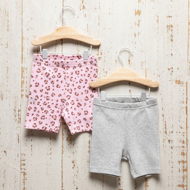 YAMP - Short Bebé niña Pack de 2 unidades Cintura elásticada Biker Algodón Yamp