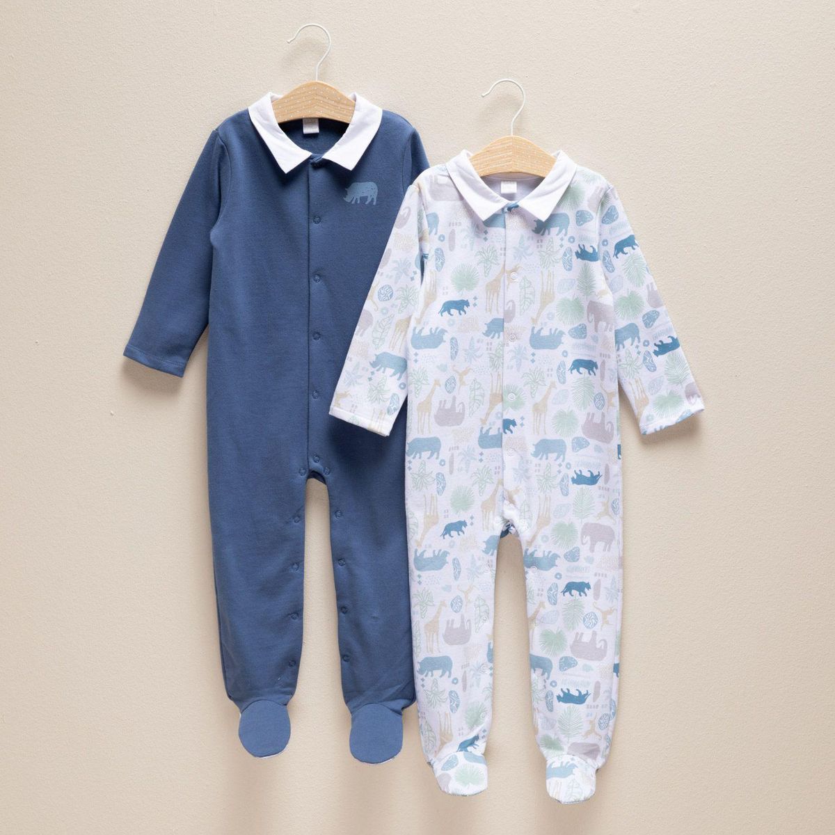 YAMP - Pijama Bebé niño Pack de 2 unidades Manga larga de Algodón Yamp