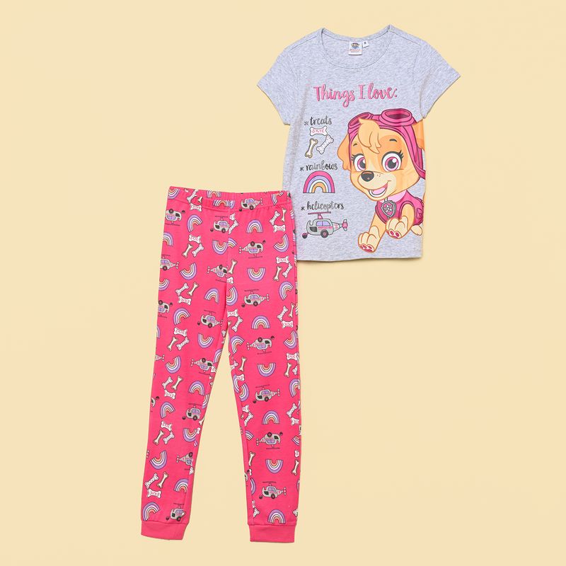 PAW PATROL - Pijama para Niña 2 piezas Cintura elásticada Paw Patrol Manga corta Paw Patrol