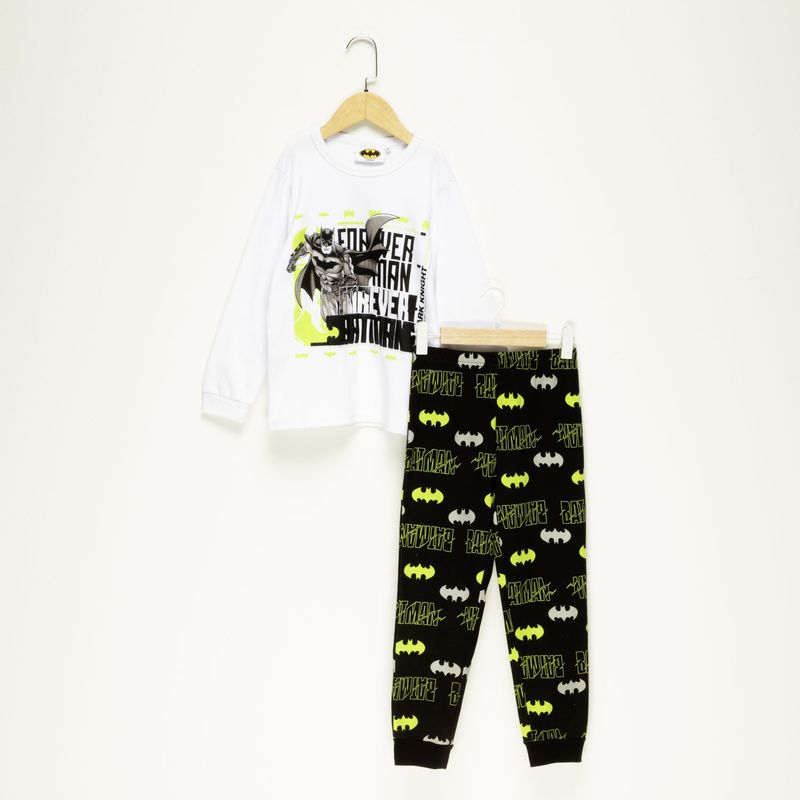  - Pijama para Niño 2 piezas con Estampado Cintura elásticada Batman Manga larga DC Originals