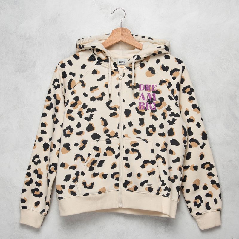 ELV - Saco Niña con Estampado Con capucha de Algodón ELV