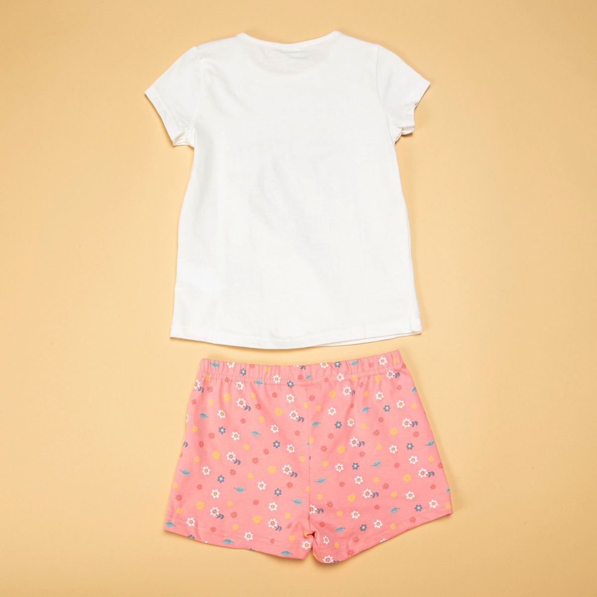 YAMP - Pijama para Niña 2 piezas con Estampado Cintura elásticada Manga corta de Algodón Yamp