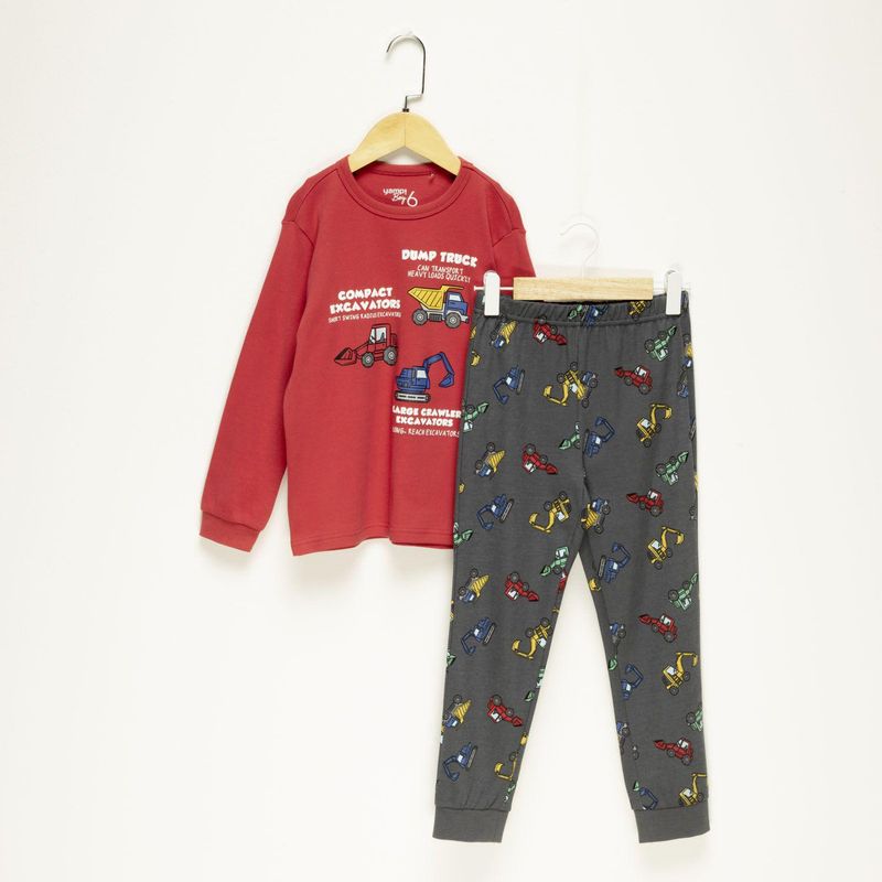 YAMP - Pijama Niño 2 piezas con Estampado Manga larga de Algodón Yamp