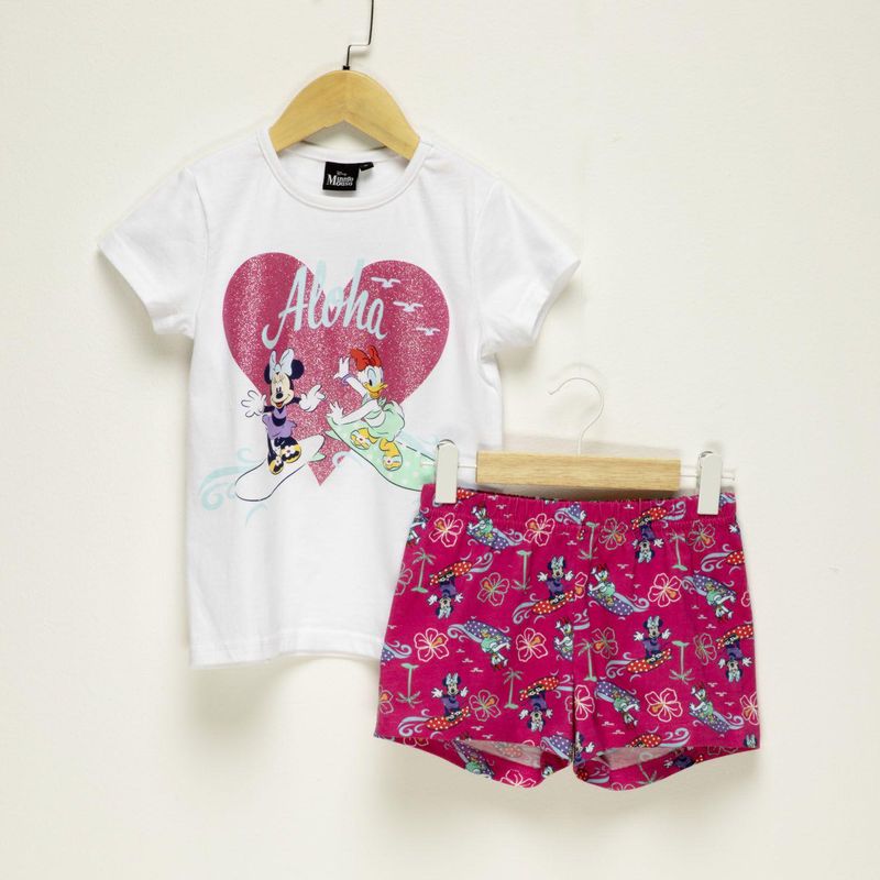 MINNIE - Pijama para Niña 2 piezas con Estampado Cintura elásticada Minnie Manga corta Minnie