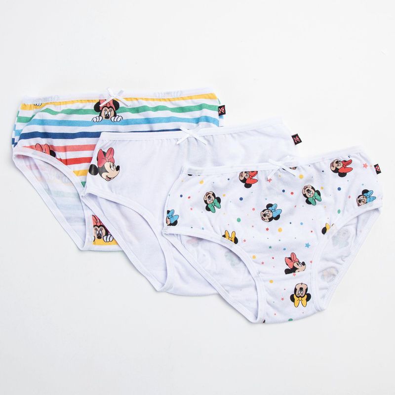 MINNIE - Panty Niña de Pack de 3 unidades en Algodón Minnie