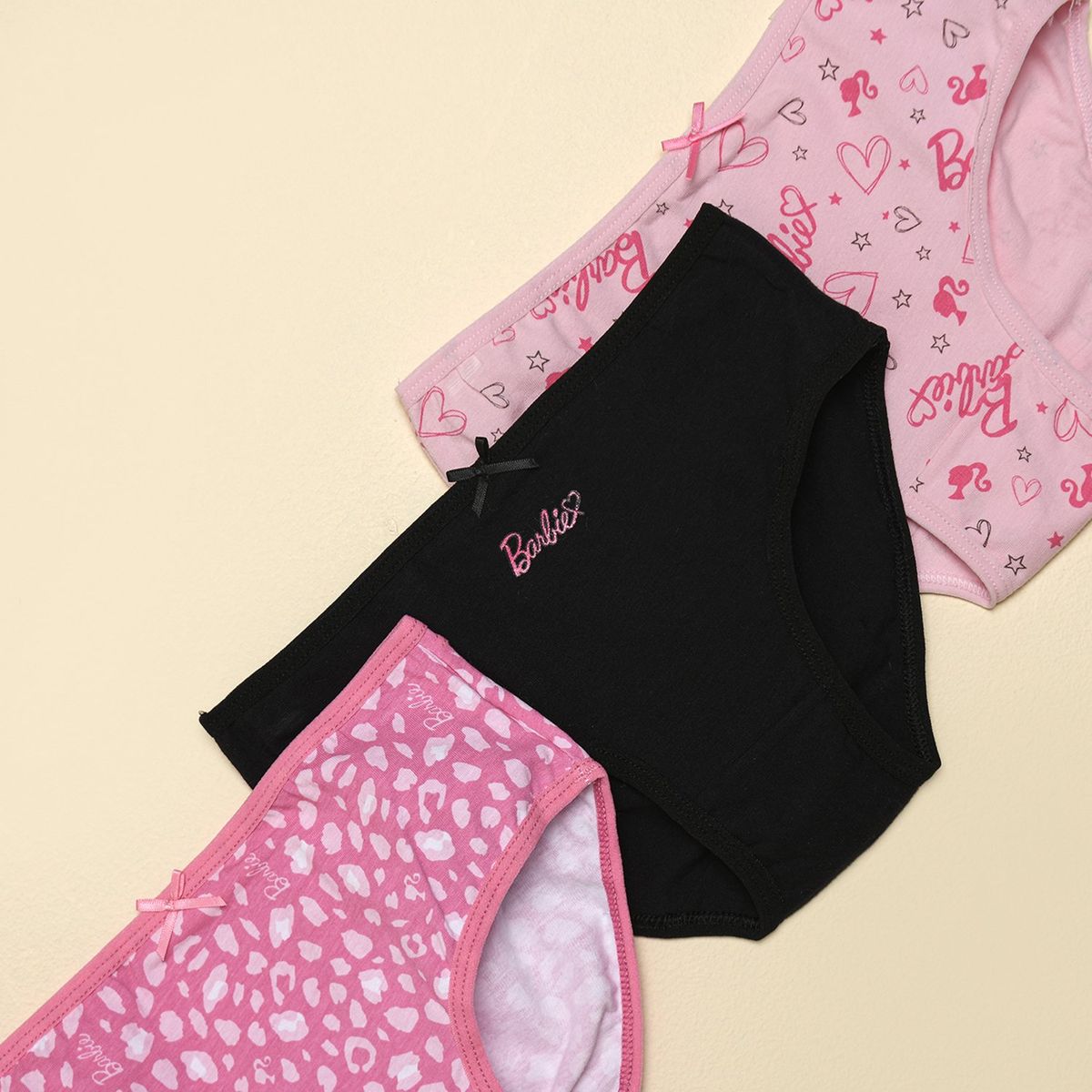 BARBIE - Panty Niña Pack de 3 unidades Algodón Barbie 