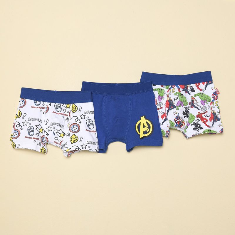 MARVEL - Boxer Niño Pack 3 unidades de Algodón Avengers