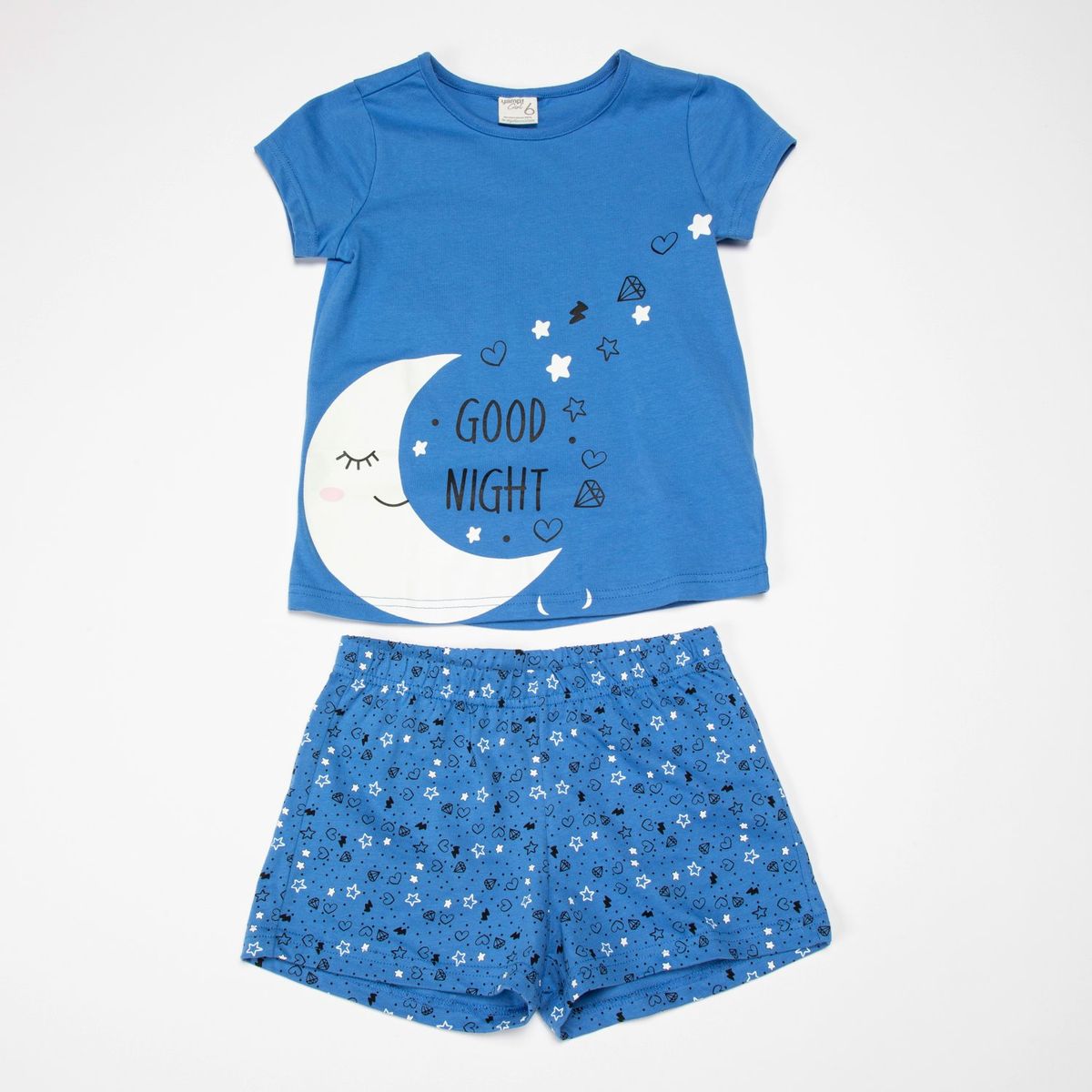 YAMP - Pijama para Niña 2 piezas con Estampado Cintura elásticada Manga corta de Algodón Yamp