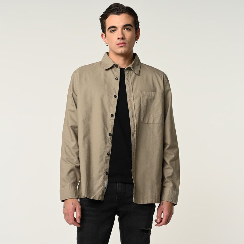 DENIMLAB - Camisa Hombre Manga larga de Algodón Denimlab