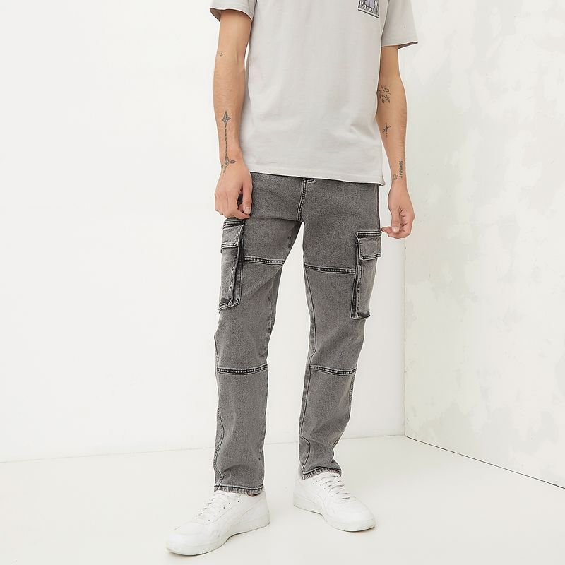 DENIMLAB - Jean Cargo Hombre de Algodón Denimlab