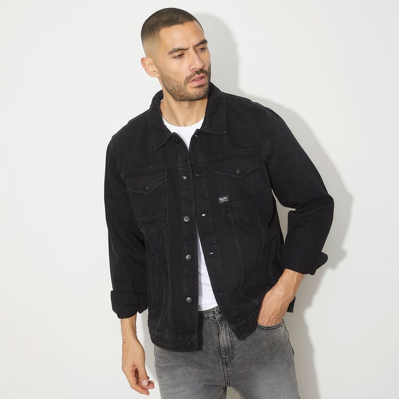 MOSSIMO - Chaqueta de jean Hombre de Algodón Mossimo
