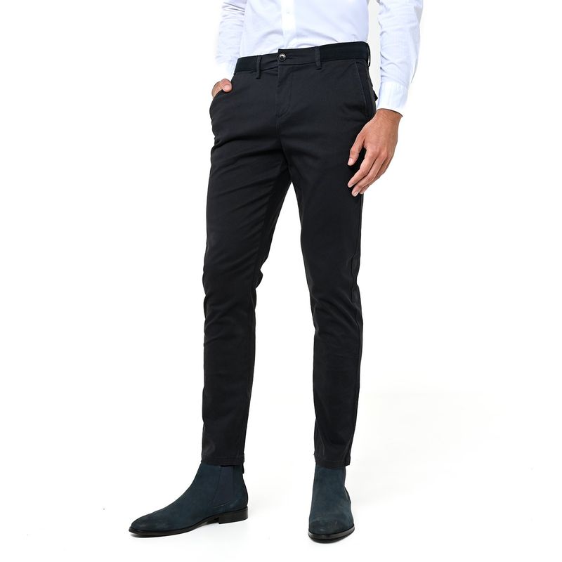 BASEMENT - Pantalón Chino Hombre Slim de Algodón Basement