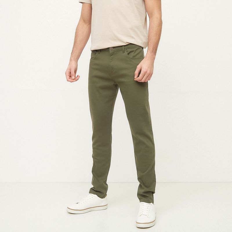BASEMENT - Pantalón 5 Bolsillos Hombre Slim de Algodón Basement