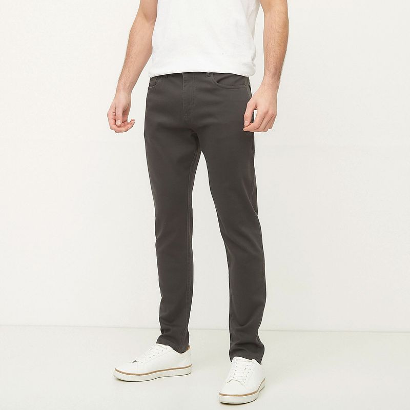 BASEMENT - Pantalón 5 Bolsillos Hombre Slim de Algodón Basement
