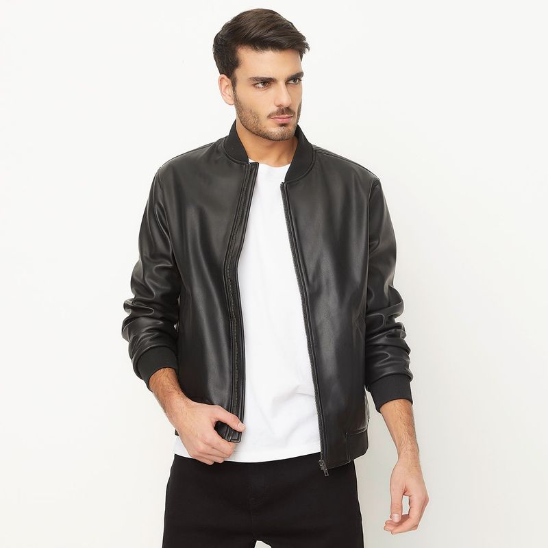 BASEMENT - Chaqueta de cuero Hombre Basement