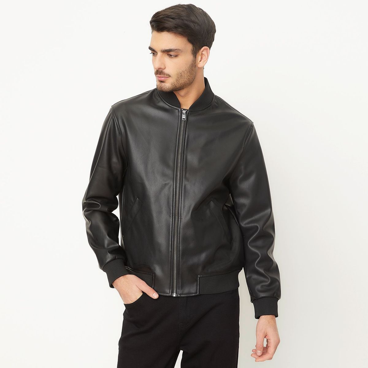 BASEMENT - Chaqueta de cuero Hombre Basement