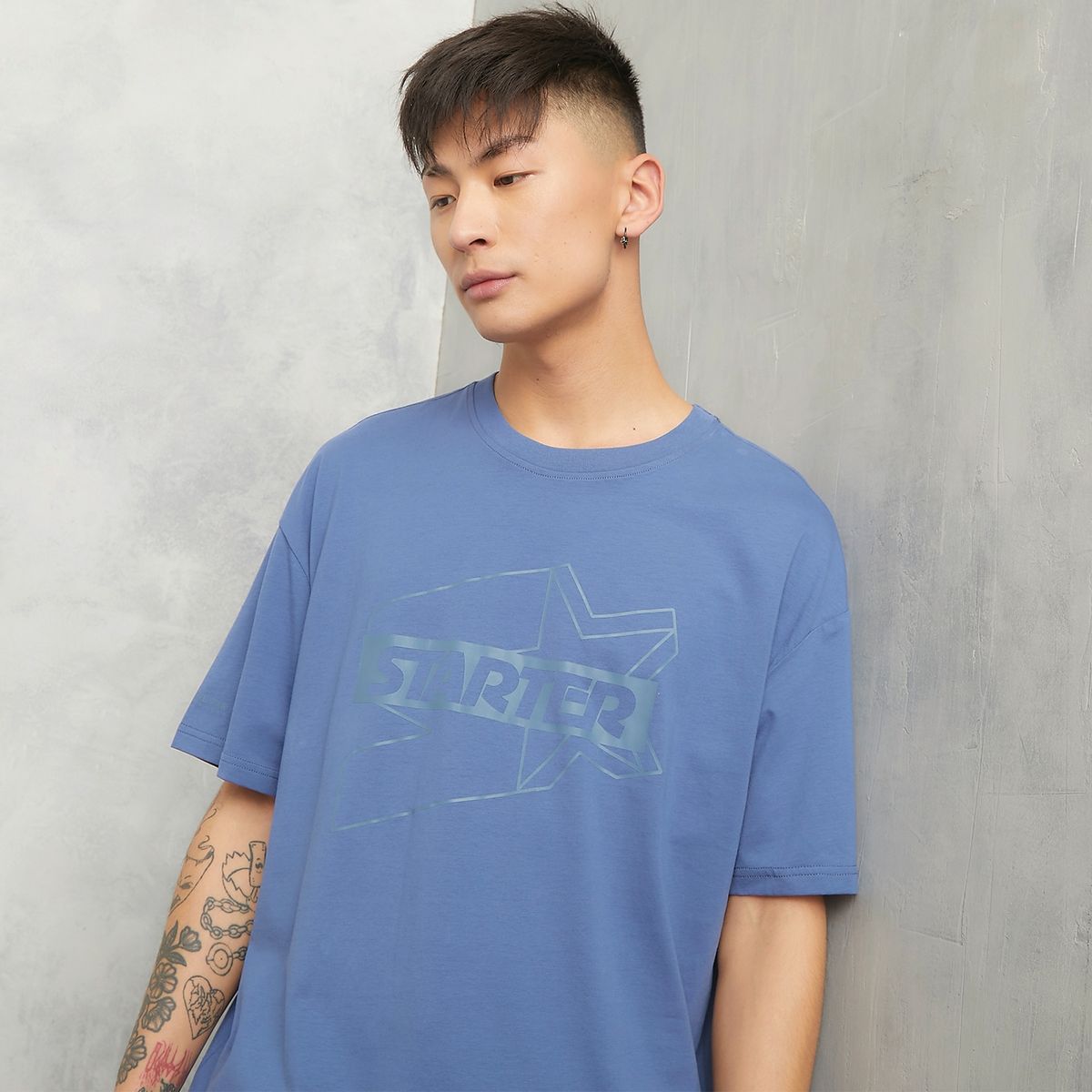 STARTER - Camiseta para Hombre Manga corta con Estampado Oversize Starter