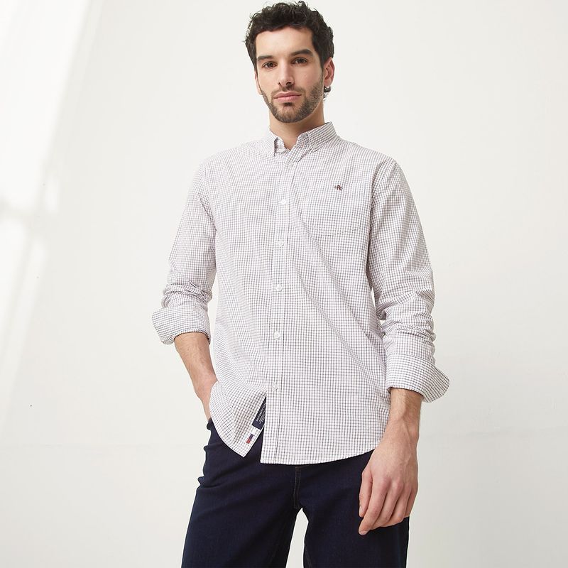 UNIVERSITY CLUB - Camisa Hombre Manga larga Regular Algodón University Club