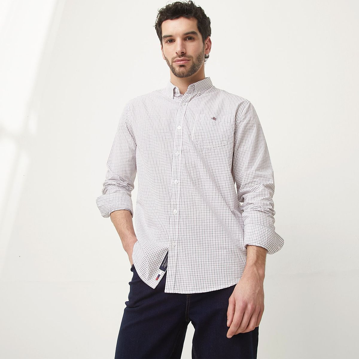 UNIVERSITY CLUB - Camisa Hombre Manga larga Regular Algodón University Club