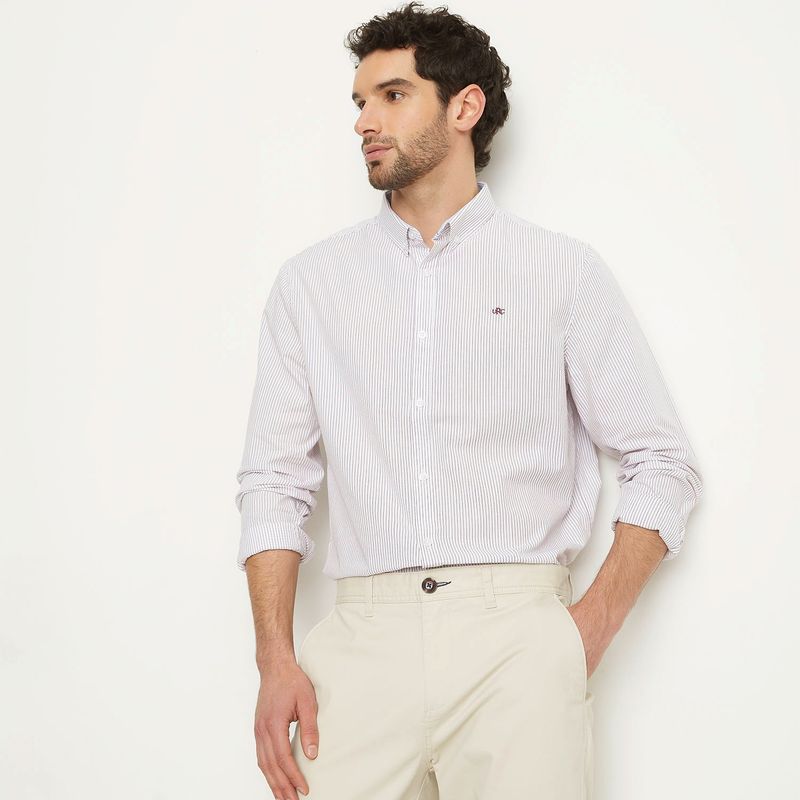 UNIVERSITY CLUB - Camisa Hombre Manga larga Regular Algodón University Club