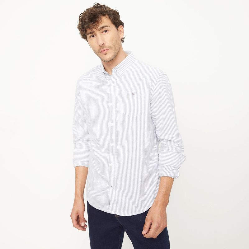UNIVERSITY CLUB - Camisa Hombre Manga larga Slim Algodón University Club
