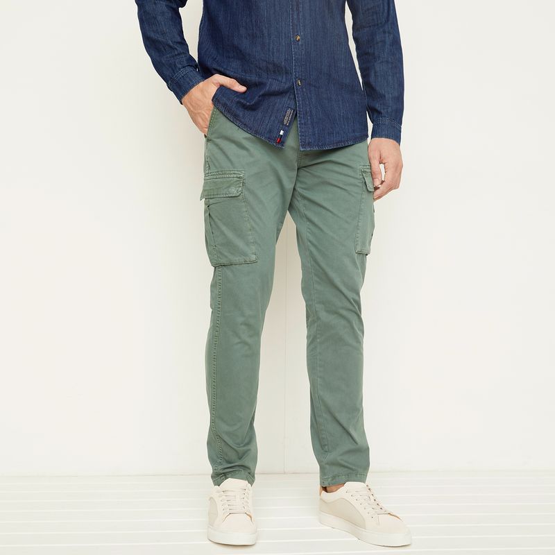 UNIVERSITY CLUB - Pantalón Chino Hombre Cargo de Algodón University Club