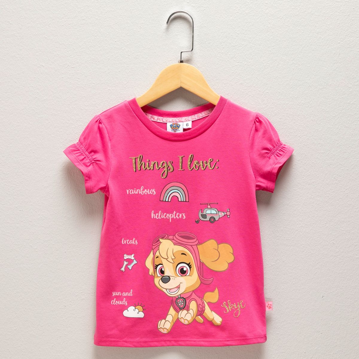PAW PATROL - Camisetas Niña Pack de 3 unidades con Estampado Paw Patrol Manga corta Paw Patrol
