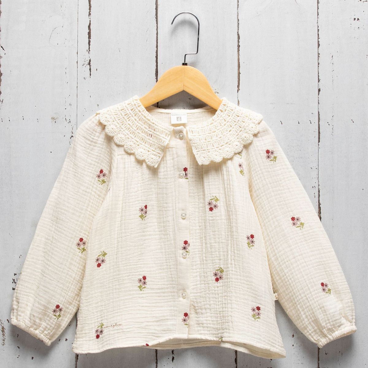 CONIGLIO - Blusa Niña con Flores Manga larga Algodón Coniglio 