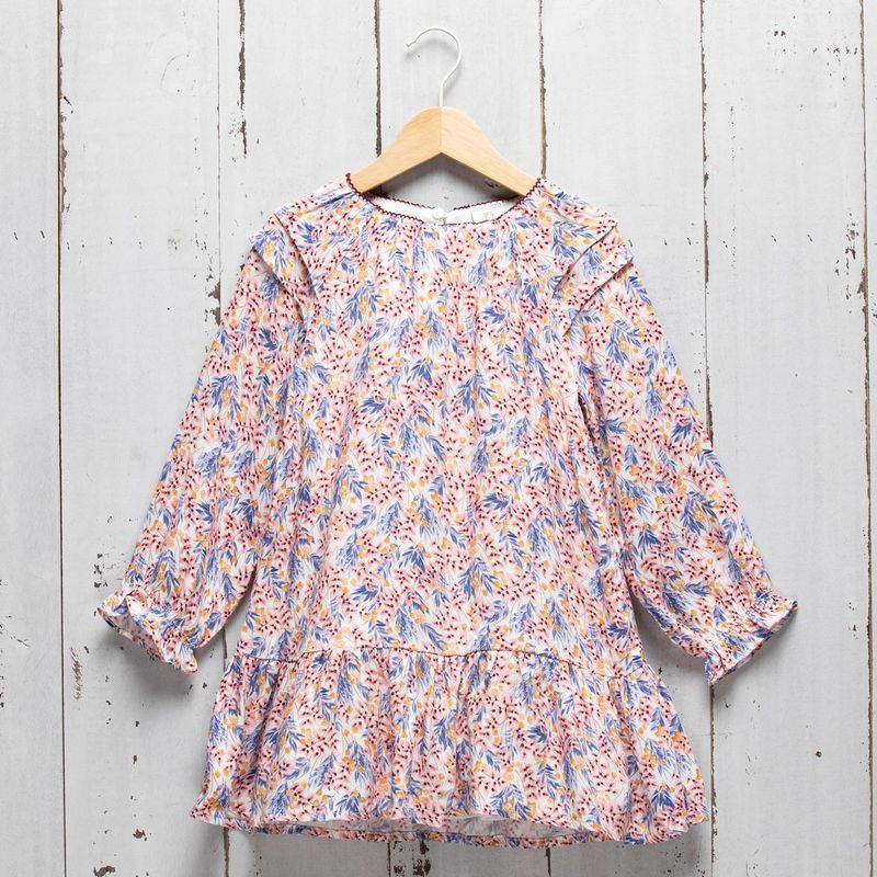 CONIGLIO - Vestido Niña con Flores Manga larga Coniglio