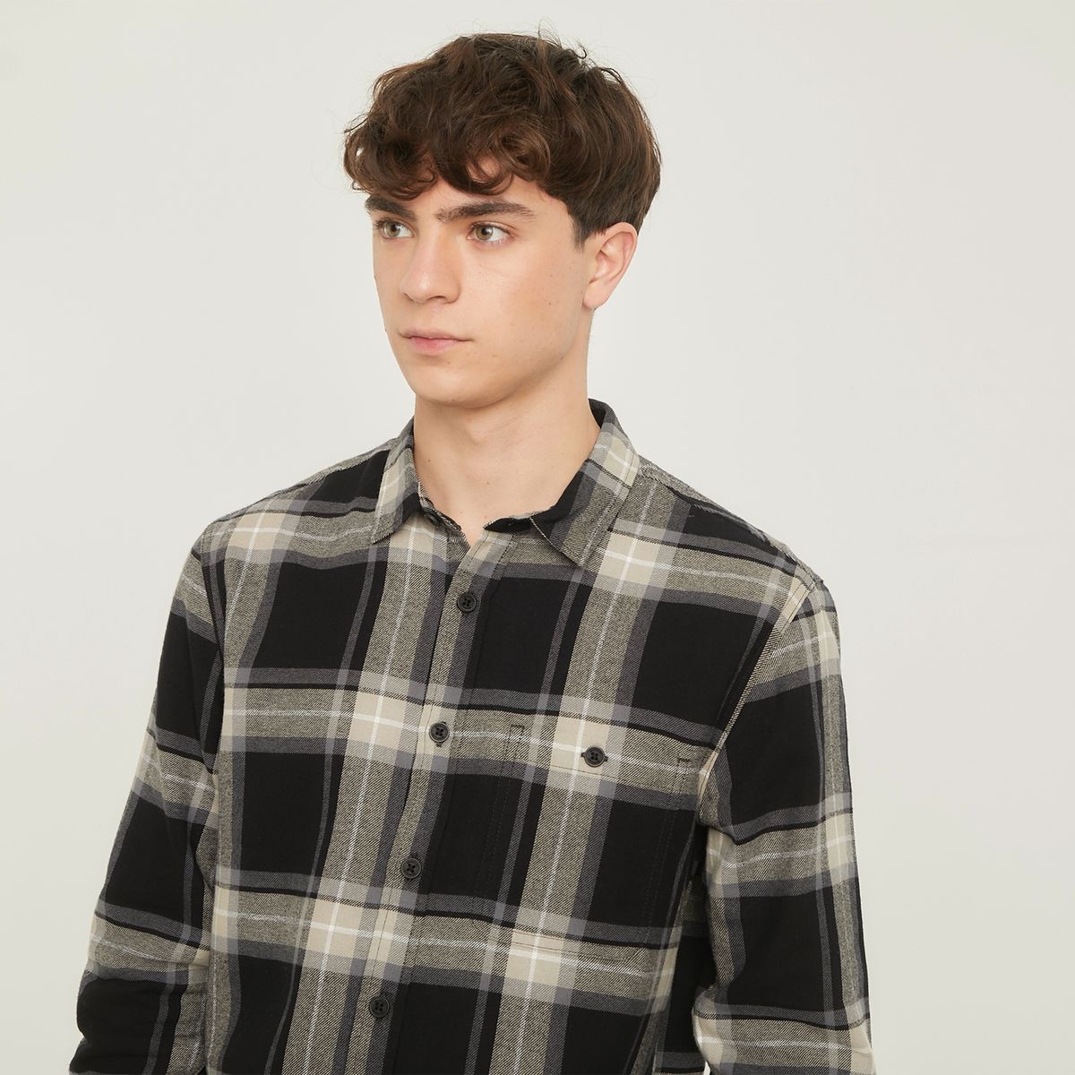 BEARCLIFF - Camisa para Hombre de Cuadros Manga larga Bearcliff