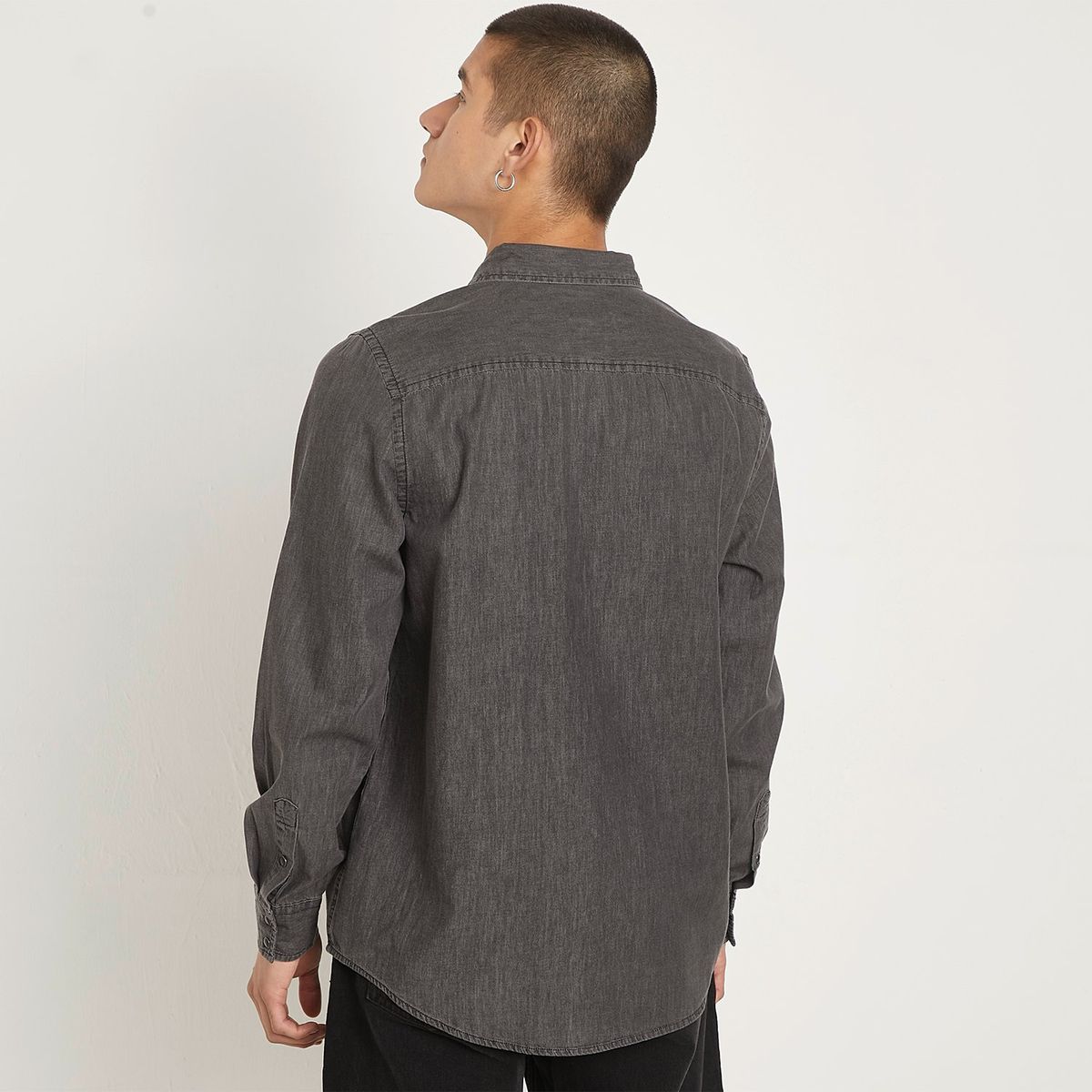 BEARCLIFF - Camisa Hombre Manga larga de Algodón Bearcliff