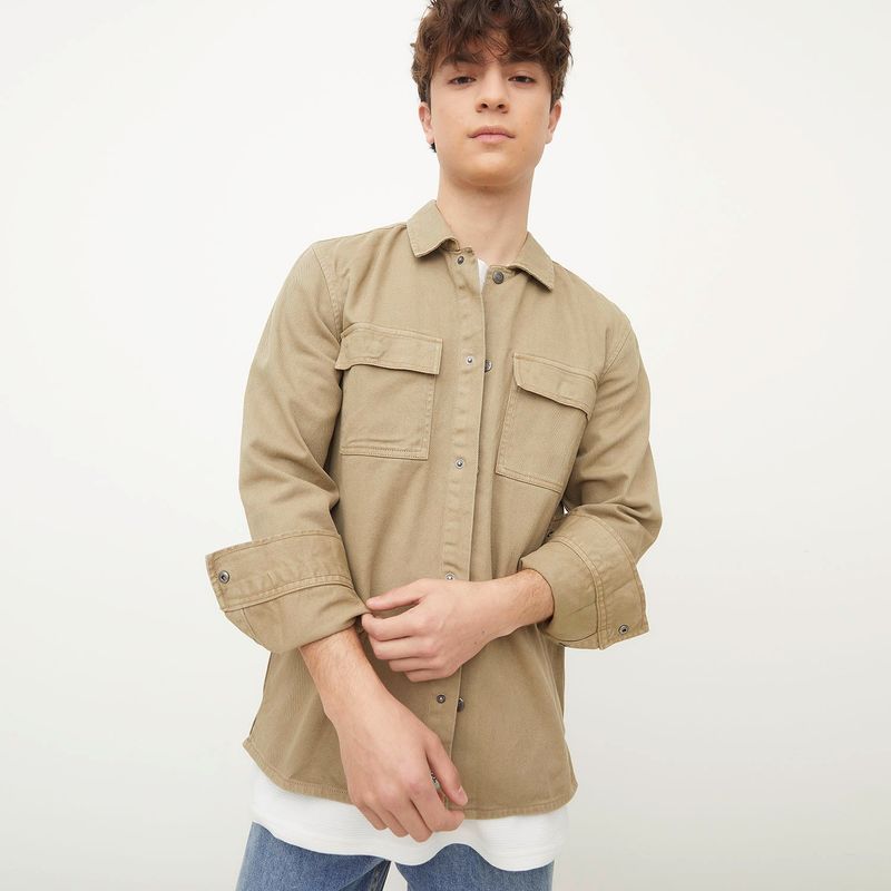 BEARCLIFF - Camisa para Hombre Manga larga Bearcliff