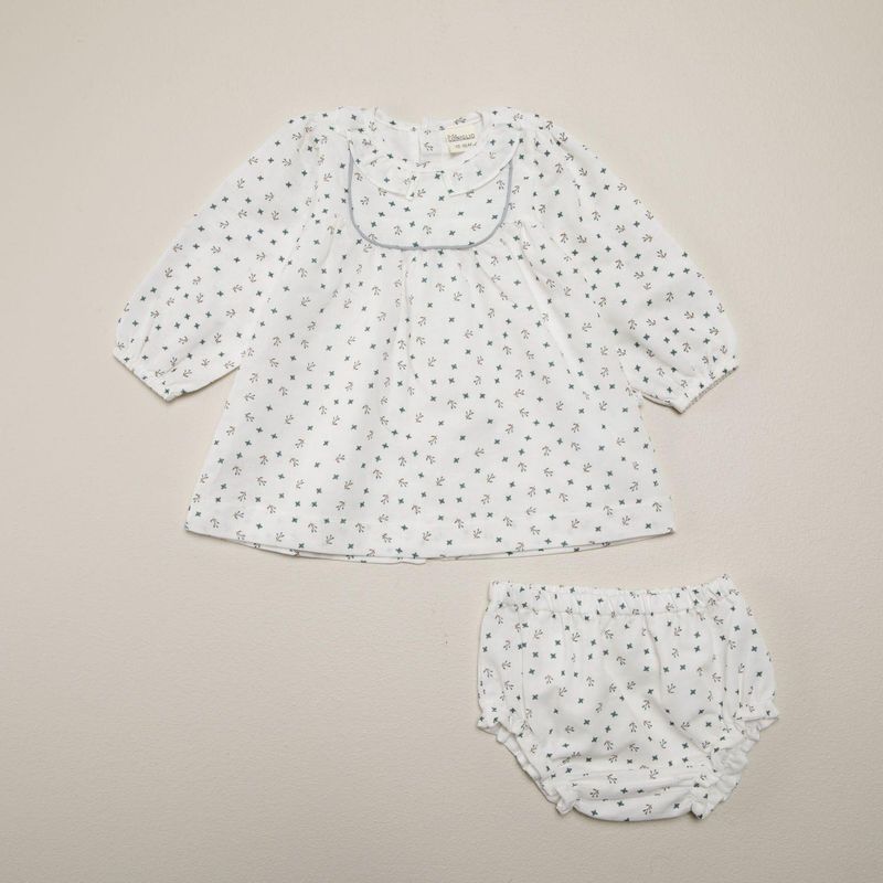 CONIGLIO - Conjunto Vestido + Panty para Bebé niña en Algodón Coniglio