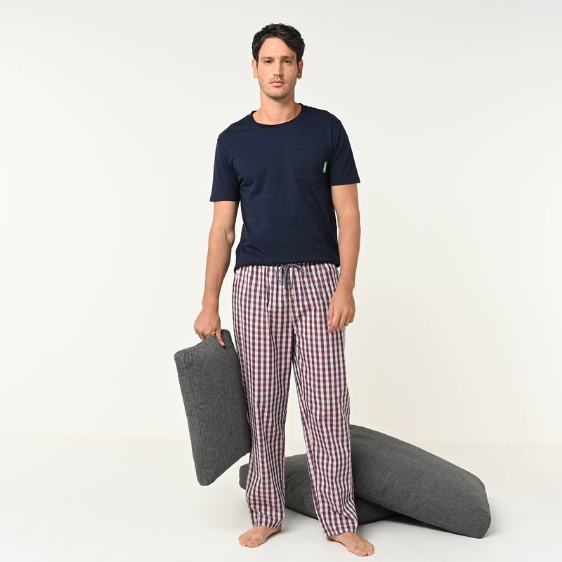 BENETTON - Pijama Hombre Manga corta de Algodón Benetton