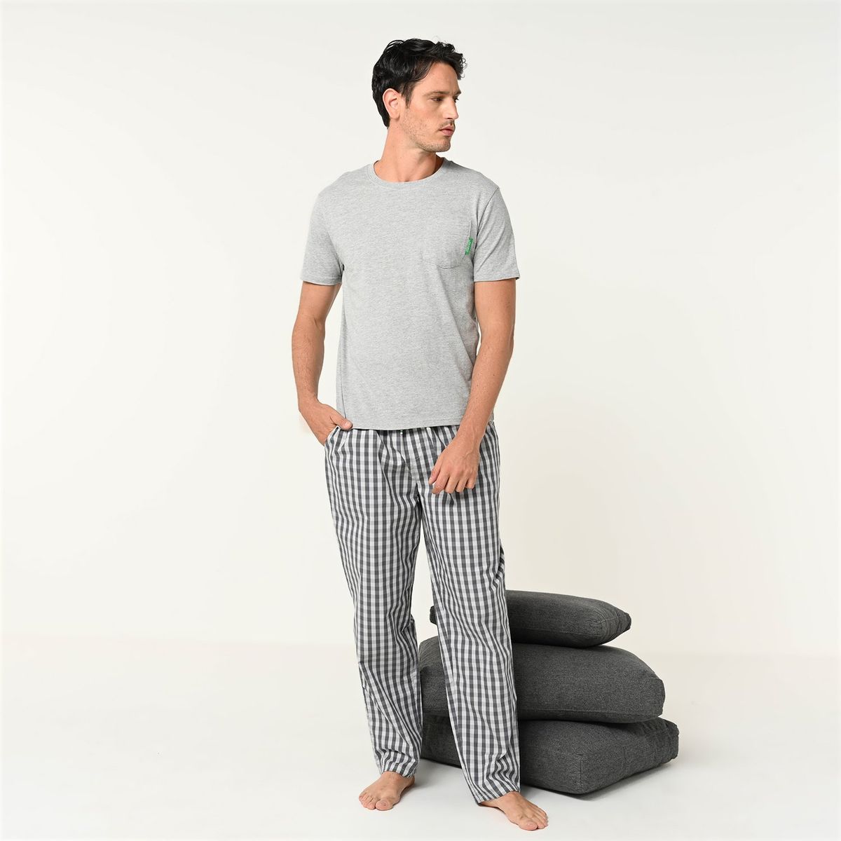 BENETTON - Pijama Hombre Manga corta de Algodón Benetton