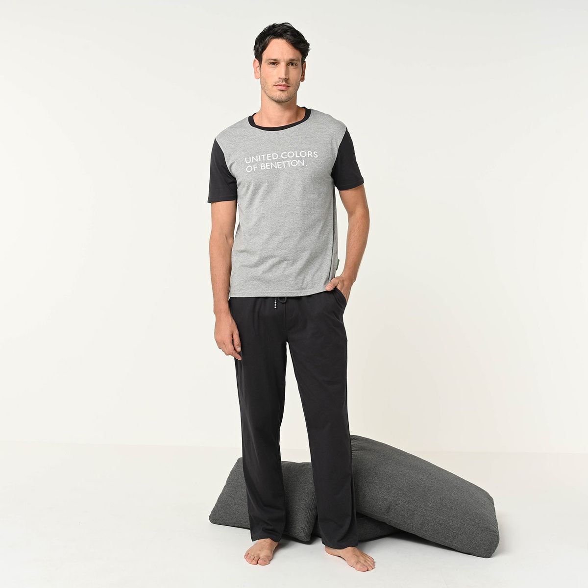 BENETTON - Pijama Hombre Manga corta de Algodón Benetton