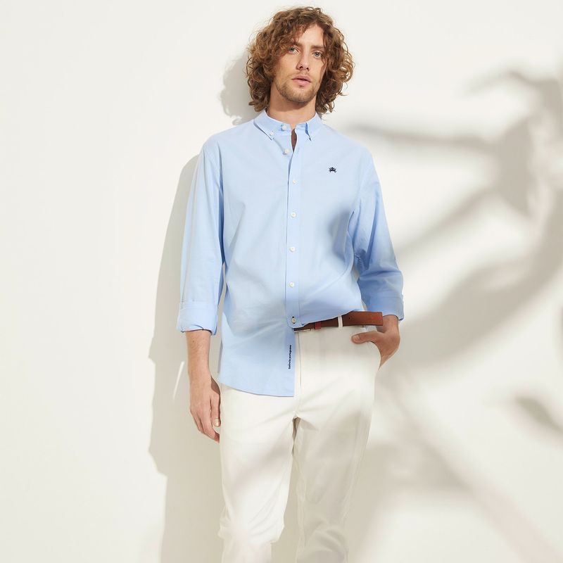 CASCAIS - Camisa Hombre Manga larga Slim Algodón Cascais.