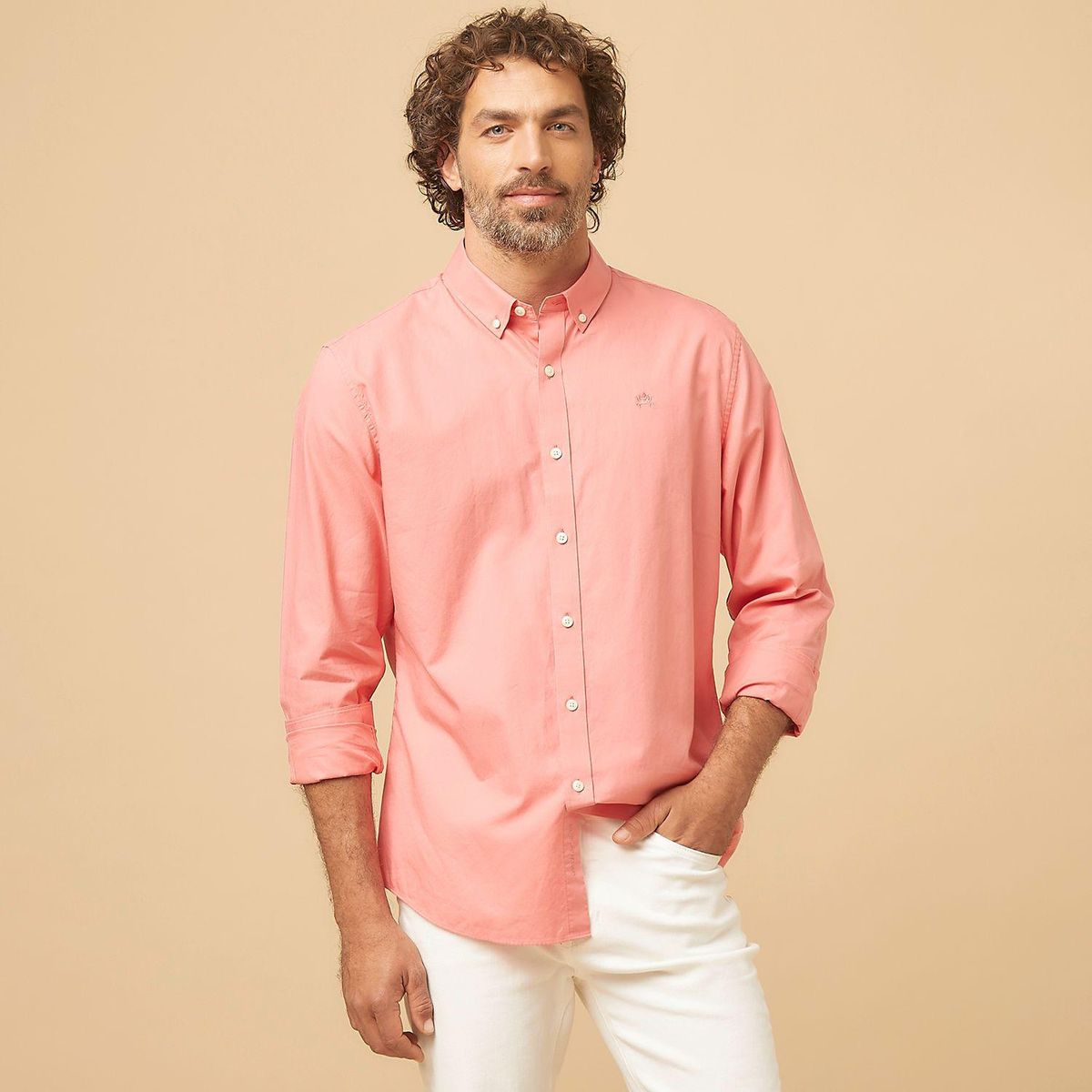 CASCAIS - Camisa Hombre Manga larga Slim Algodón Cascais.
