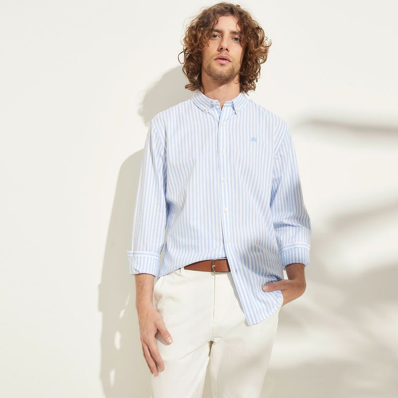 CASCAIS - Camisa Hombre Manga larga Slim Algodón Cascais.