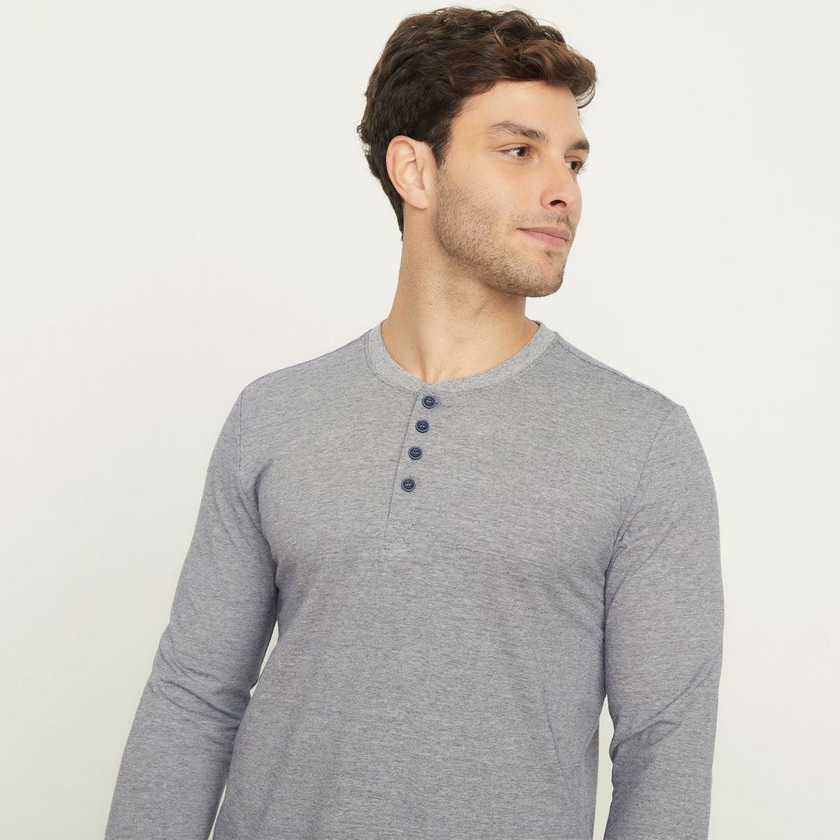 NEWPORT - Camiseta Hombre Manga larga de Algodón Newport