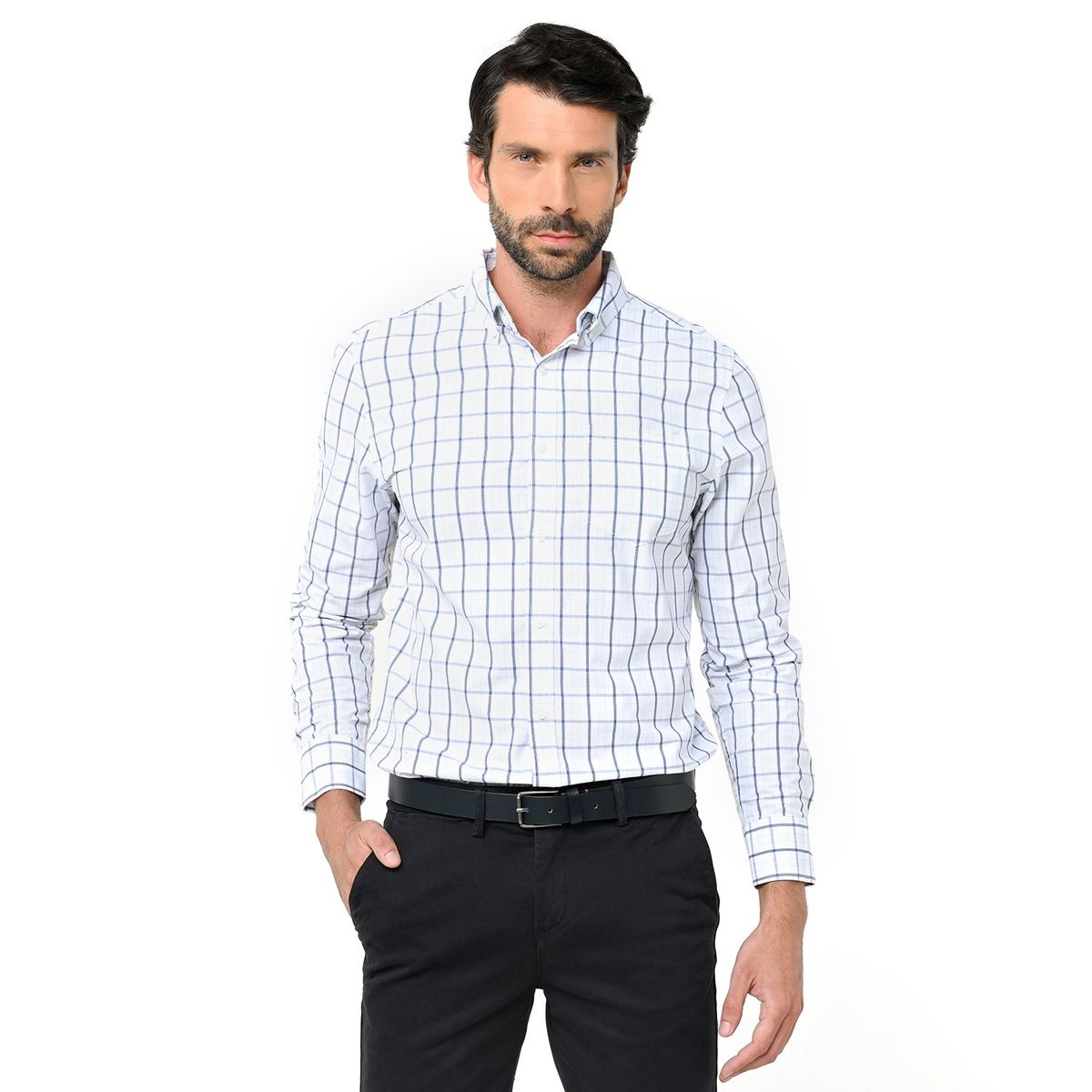 CHRISTIAN LACROIX - Camisa Hombre de Cuadros Manga larga Regular Algodón Christian Lacroix