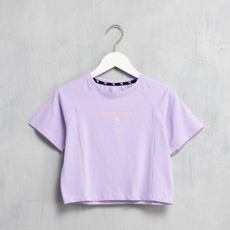 DIADORA - Camiseta Niña con Logo manga corta de Algodón Diadora